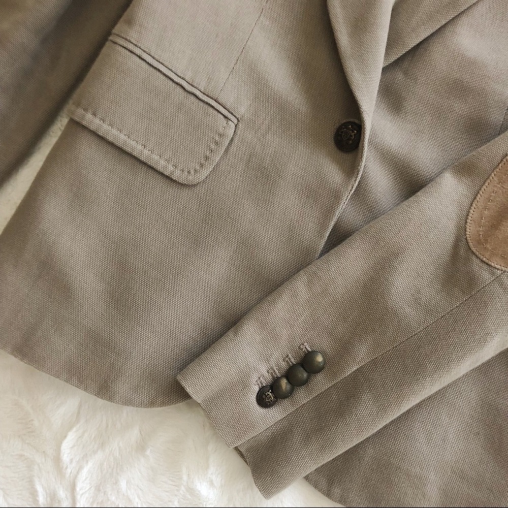 {zara} tan elbow patch blazer - Picture 4 of 4
